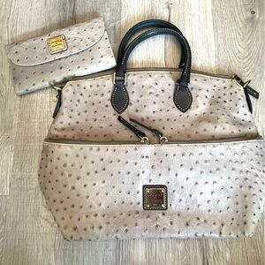 Dooney and Bourke ostrich bag and matching wallet